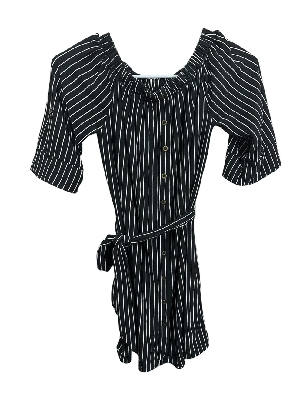 Justify Black And White Striped Girls Dress Small